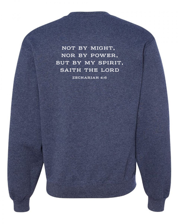 Keep Calm & Sing On, Navy Crewneck, Woodridge Music Academy