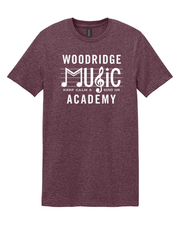 Keep Calm & Sing On, Maroon T-shirt, Woodridge Music Academy