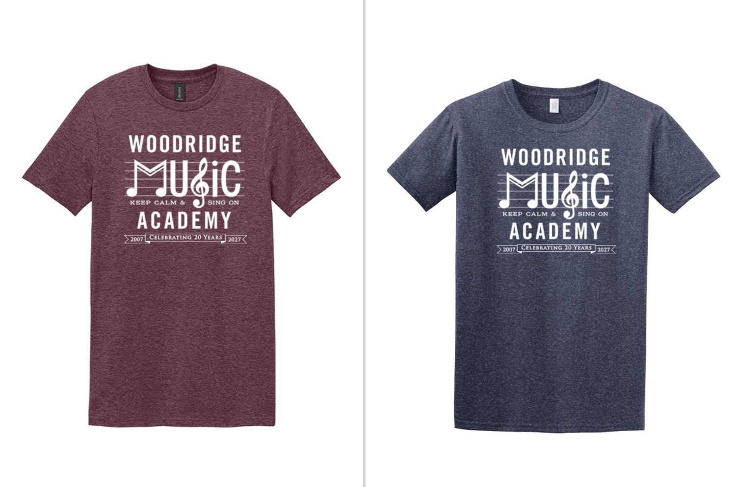 20th Year "Keep Calm & Sing On" T-shirt, Woodridge Music Academy