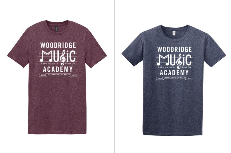 20th Year "Keep Calm & Sing On" T-shirt, Woodridge Music Academy