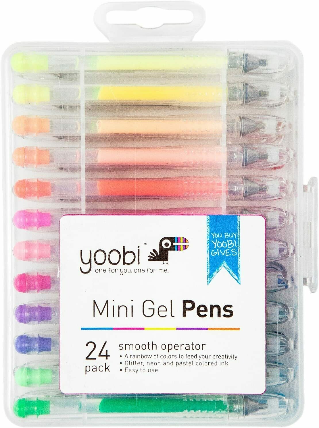 Mini Gel Pens 24-Pack & Carrying Case
