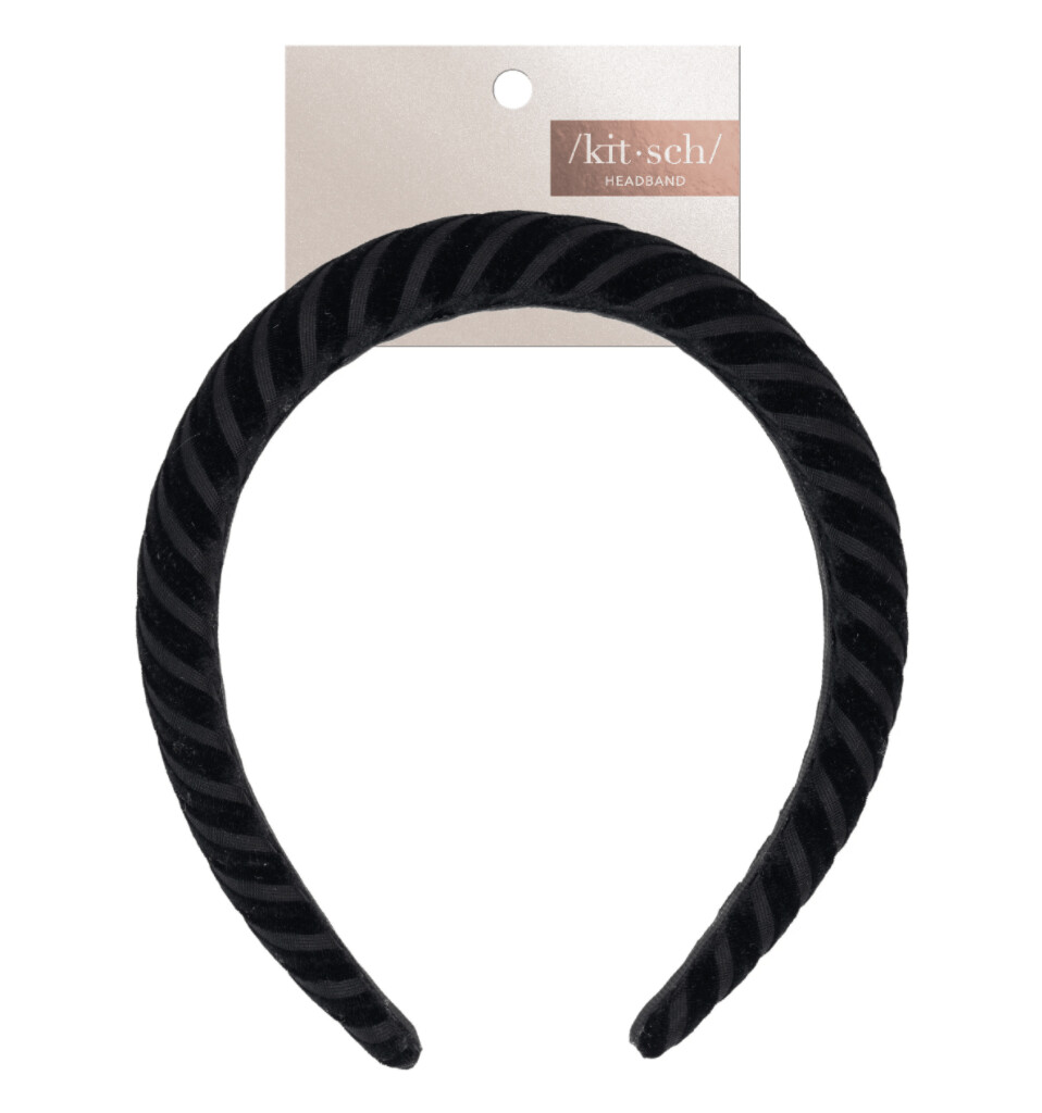 Velvet Padded Headband, Select Color:: Black