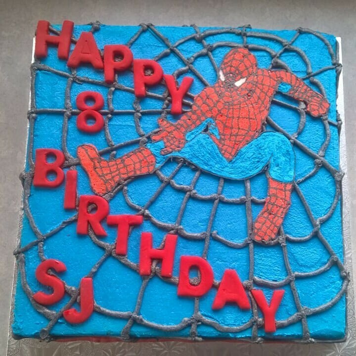 Spider man Themed birthday cake