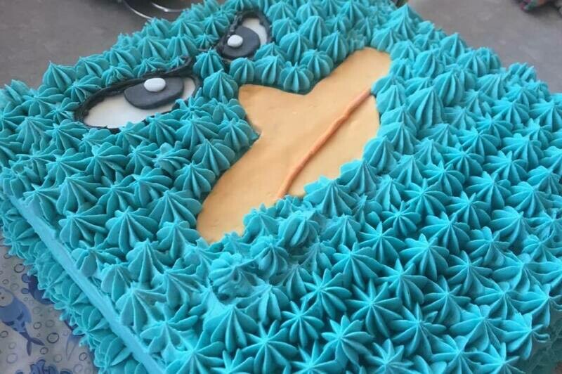 Perry the Platypus themed cake