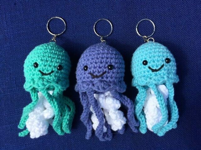 Keyring Jellyfish Large/ Sleutelhanger Kwal Groot
