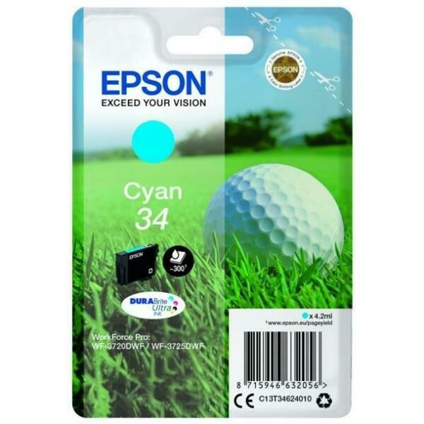 Epson cartuccia ciano N.34 per WF-3725