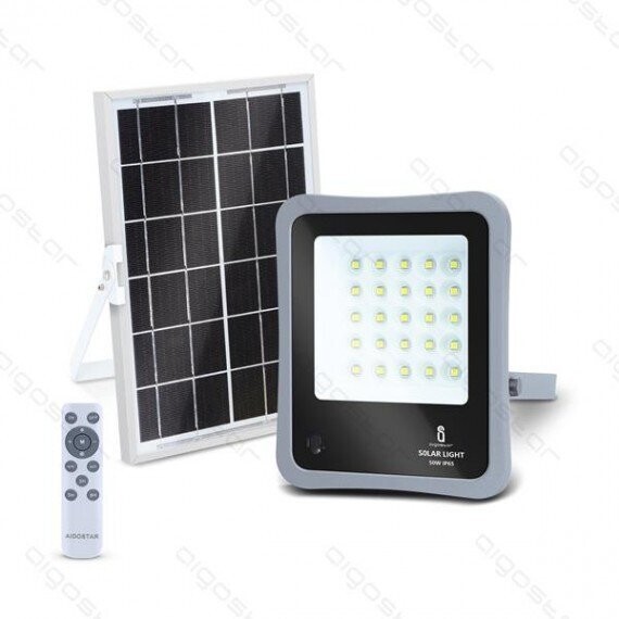 FARO LED CON PANNELLO SOLARE 100W