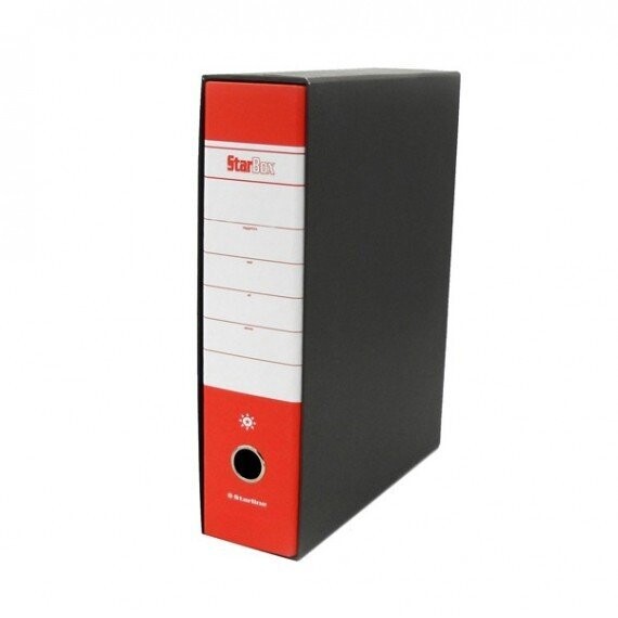 Registratore Starbox - dorso 8 cm - protocollo 23x33 cm - rosso - Starline