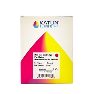 Cartuccia di inchiostro a solvente Rosso per stampante portatile  Katun