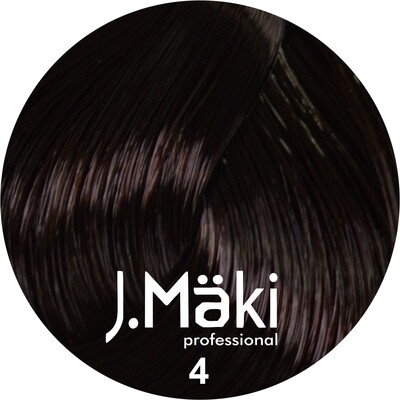 J.Maki Стойкий краситель для волос 4 Коричневый 60 мл (J.Mäki Professional)