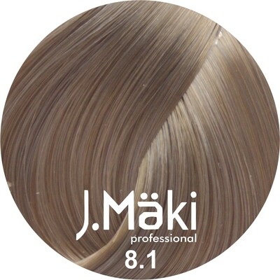 J.Maki Стойкий краситель для волос 8.1 Пепельный светло-русый 60 мл (J.Mäki Professional)