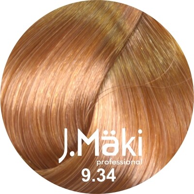 J.Maki Стойкий краситель для волос 9.34 Золотисто-медный блондин 60 мл (J.Mäki Professional)