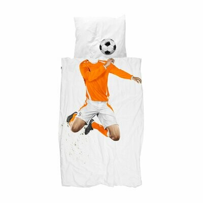 Snurk dekbedovertrek voetballer - oranje