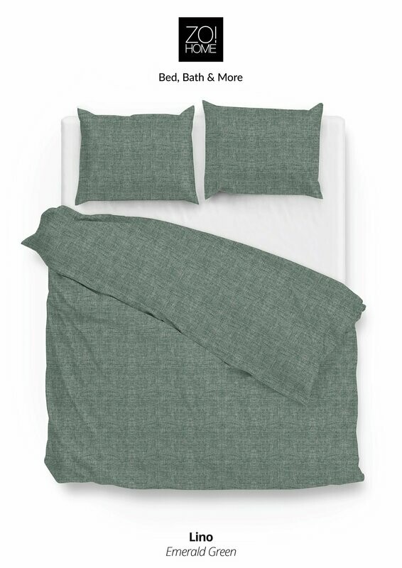 Zo! Home dekbedovertrek Lino Emerald Green