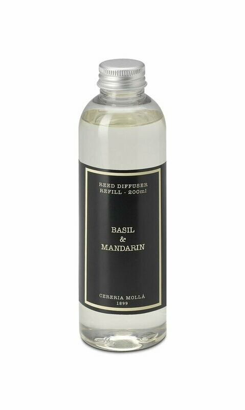 Cereria Mollà 1899 - Basil & Mandarin navulling, 200 ml