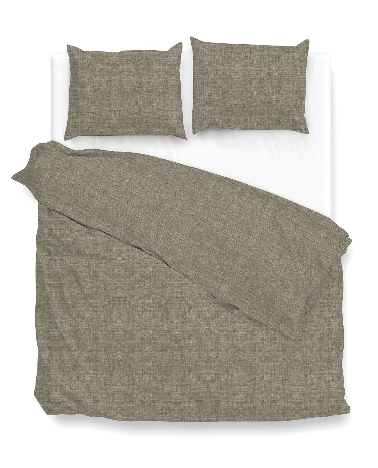 Zo!Home Lino Dekbedovertrek Palm Taupe