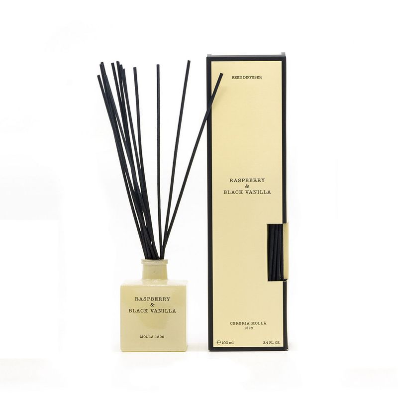 Cereria Mollà 1899 - Raspberry & Black Vanilla diffuser/ geurstokjes - 100 ml