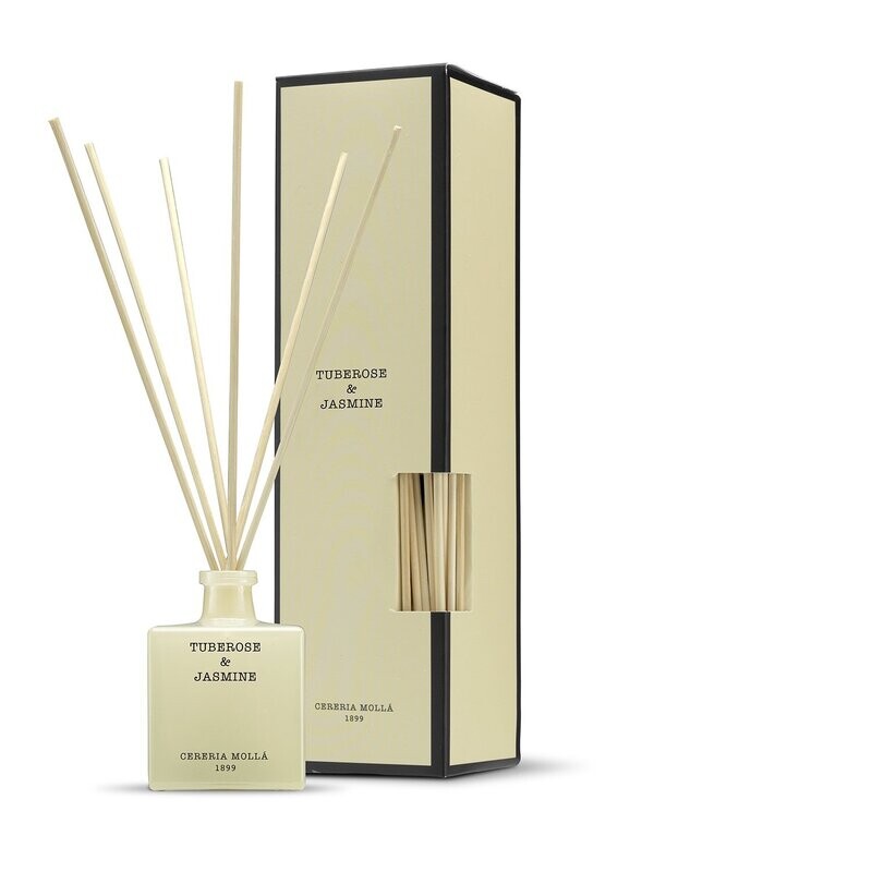 Cereria Mollà 1899 - Tuberose & jasmine -  Geurstokjes/diffuser -100 ml