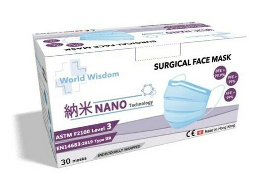 Blue Nano Surgical Face Mask