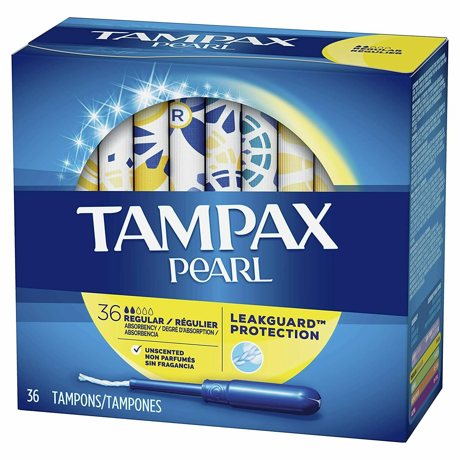 Tampax Pearl Tampons with Plastic applicator - 36pcs Pack