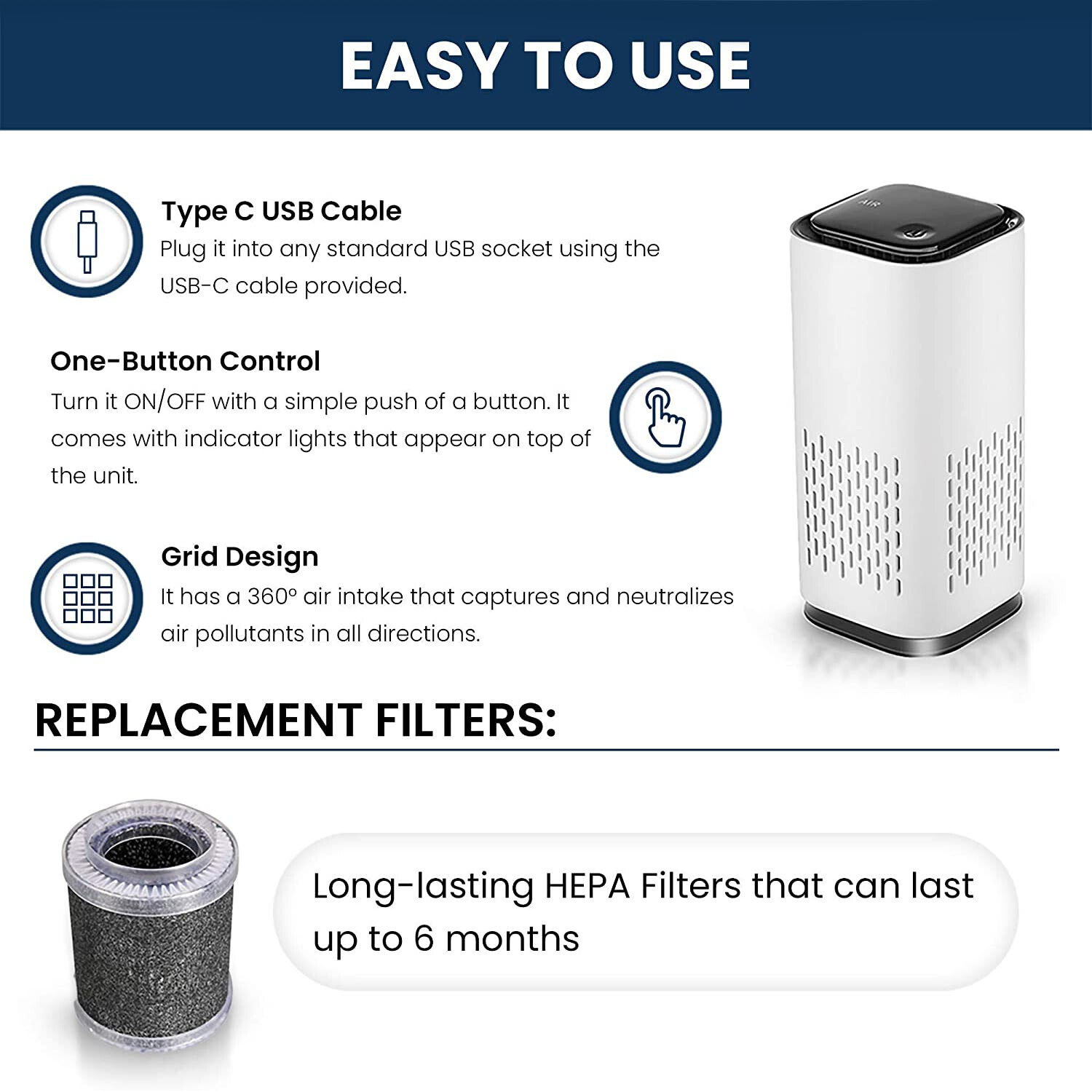 Air Purifier Mini For Pet Or Car
