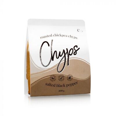CHPYS Roasted Chickpea Chyps Salted & Black Pepper 200gms
