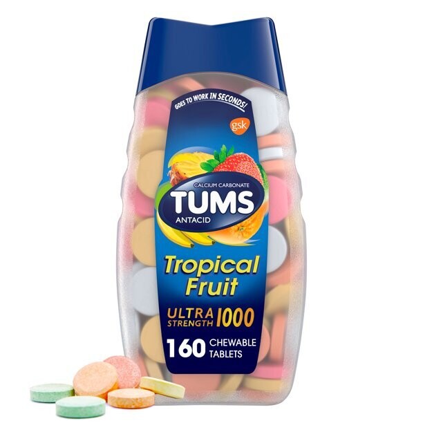Tums Ultra Strength 1000 - 160 Tablets Tropical Fruits
