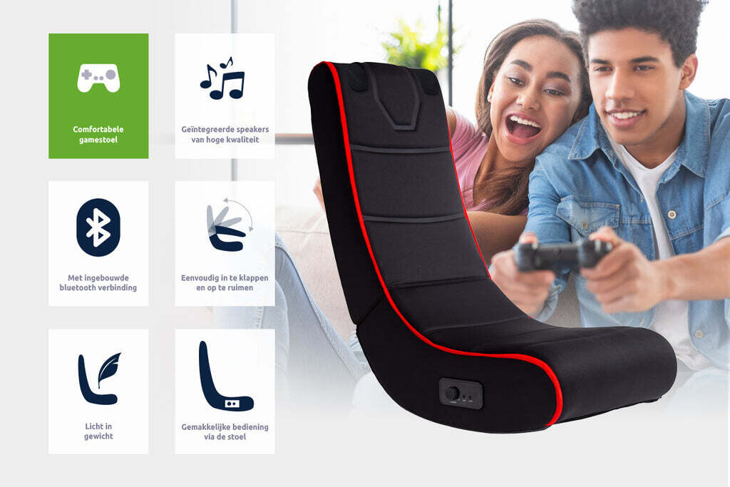 Gaming Chair with Speaker &amp; Bluetooth