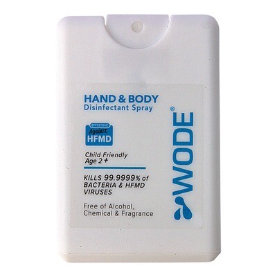 Wode Hand & Body
Disinfecting Pocket Spray 20ml