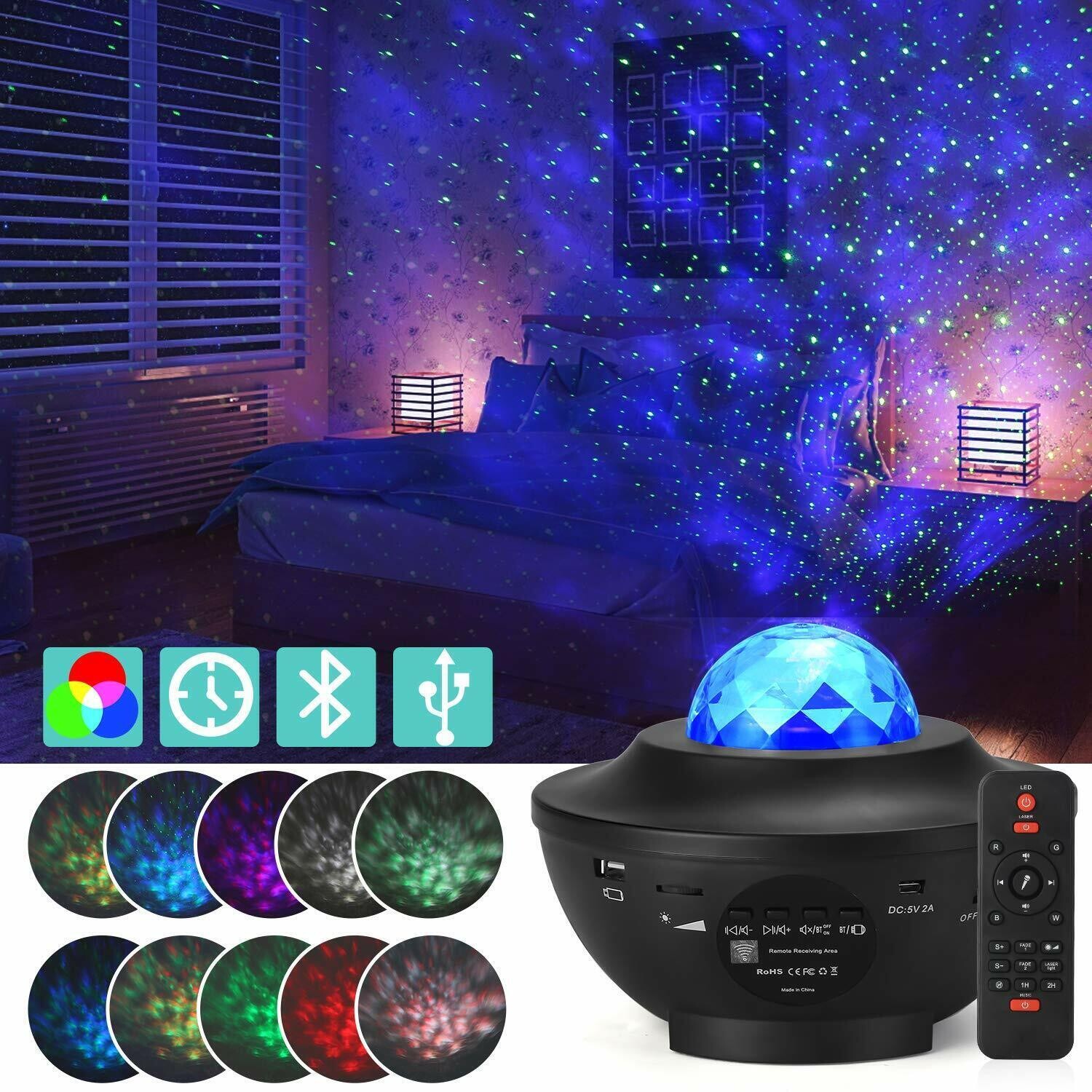Galaxy LED Party Light with Built in Bluetooth Speaker