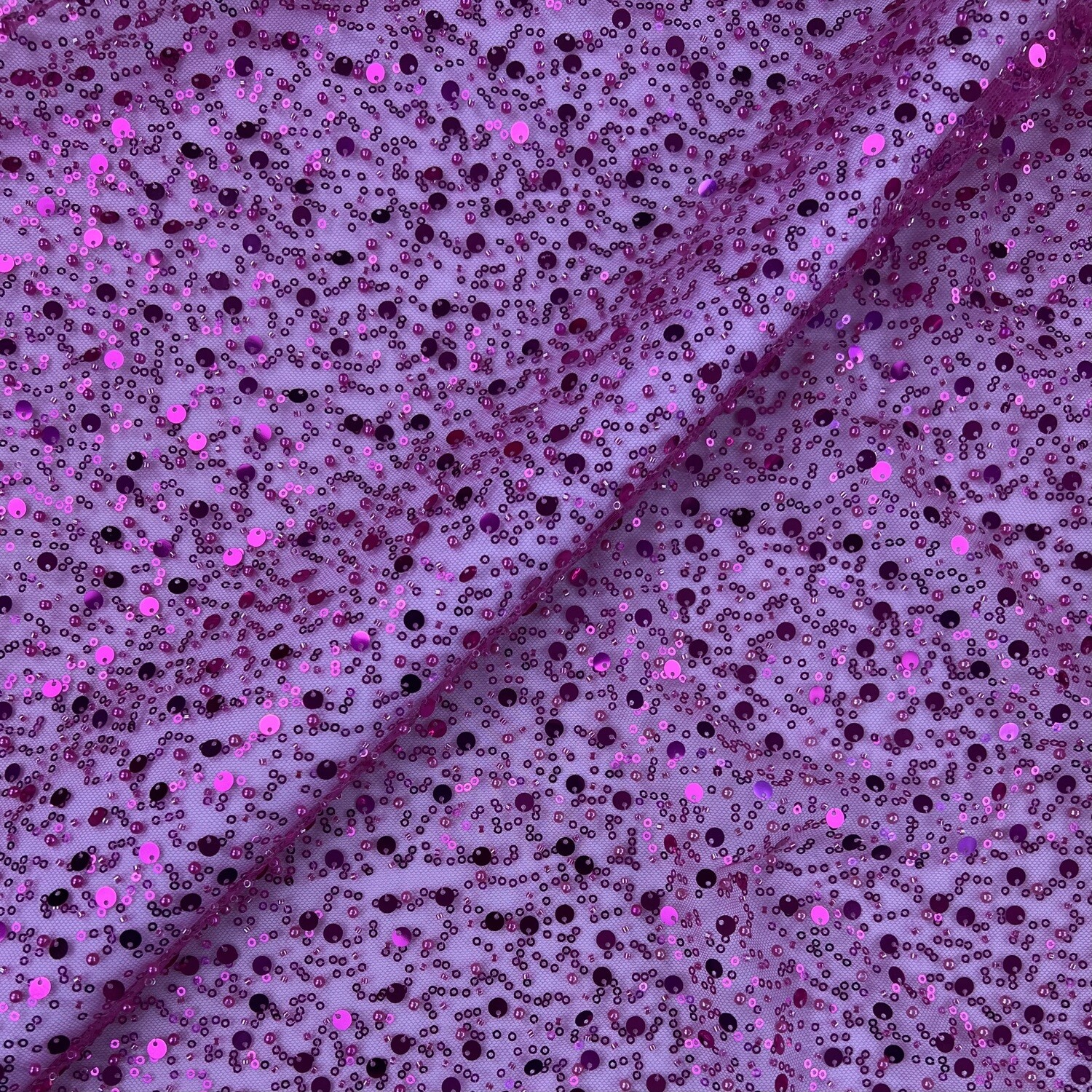Purple - Beaded & Pearl Lace