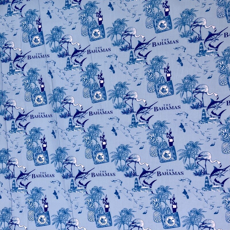 Blue - Bahamian Culture Fabric #2