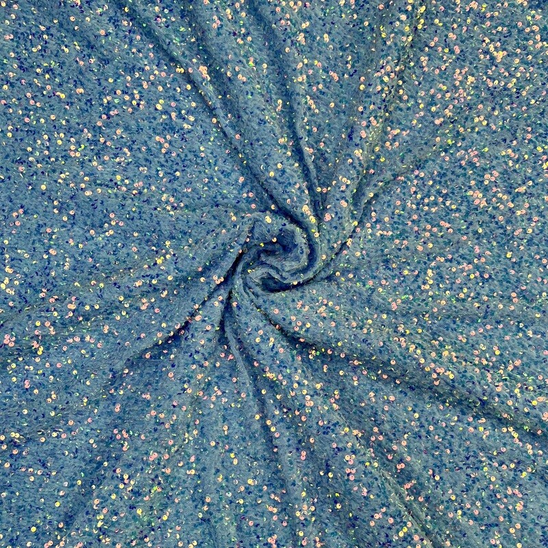 Baby Blue - Stretch Sequins