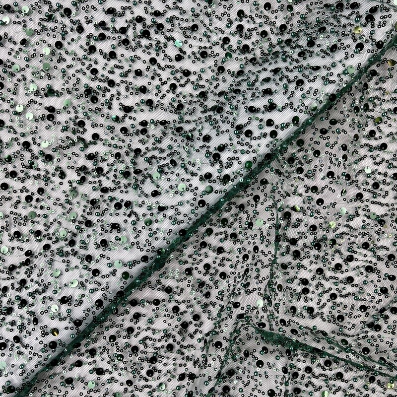 Forest Green - Beaded & Pearl Lace