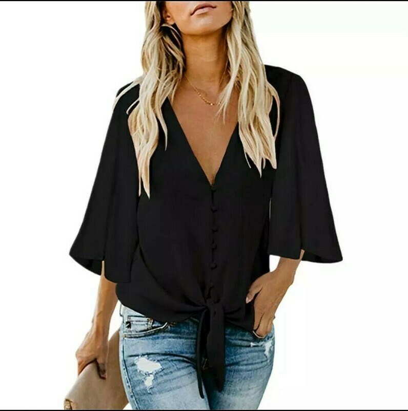Camisa manga acampanada