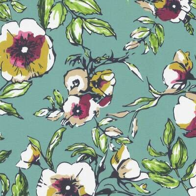 Roller Blind - Fabric: Wildflower Juniper B9 Roller Blind - Fabric: Wildflower Juniper B9