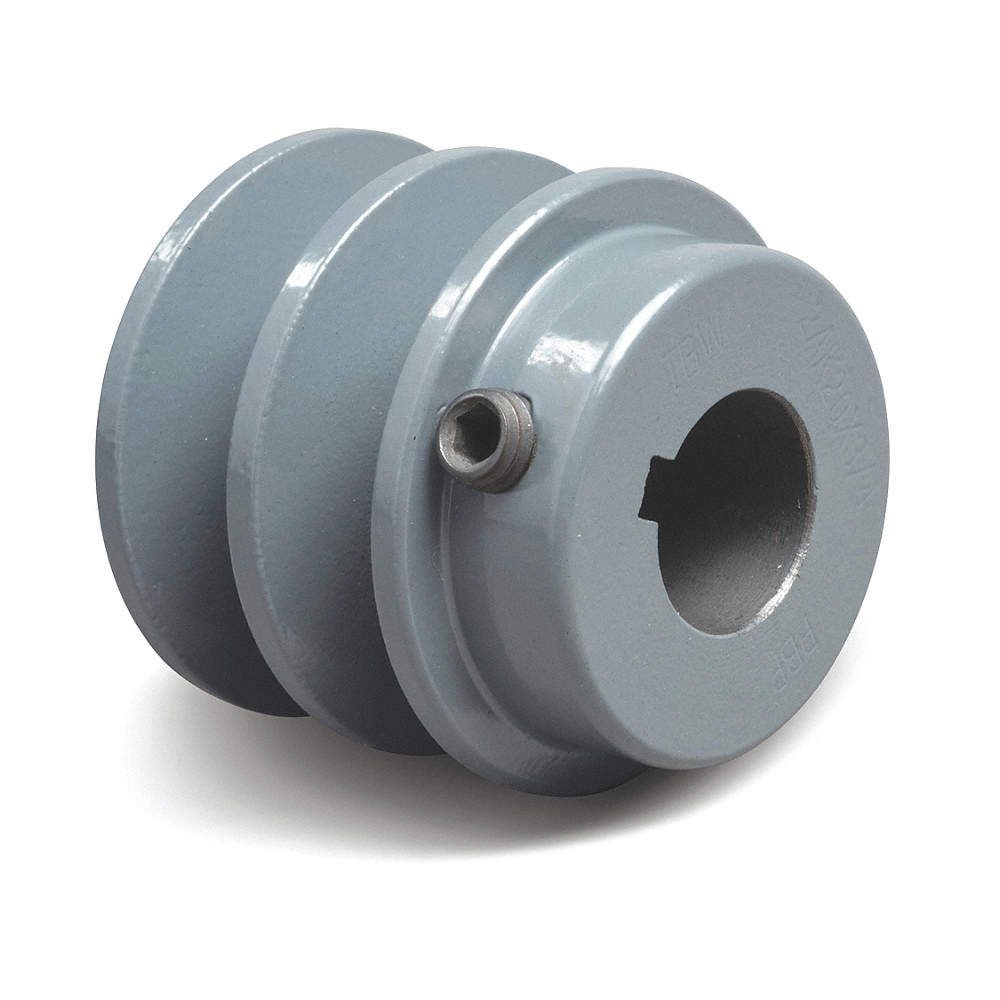 Barreno para polea de fierro 2 ranuras de 2.1/4" cu�ero de 1/2"