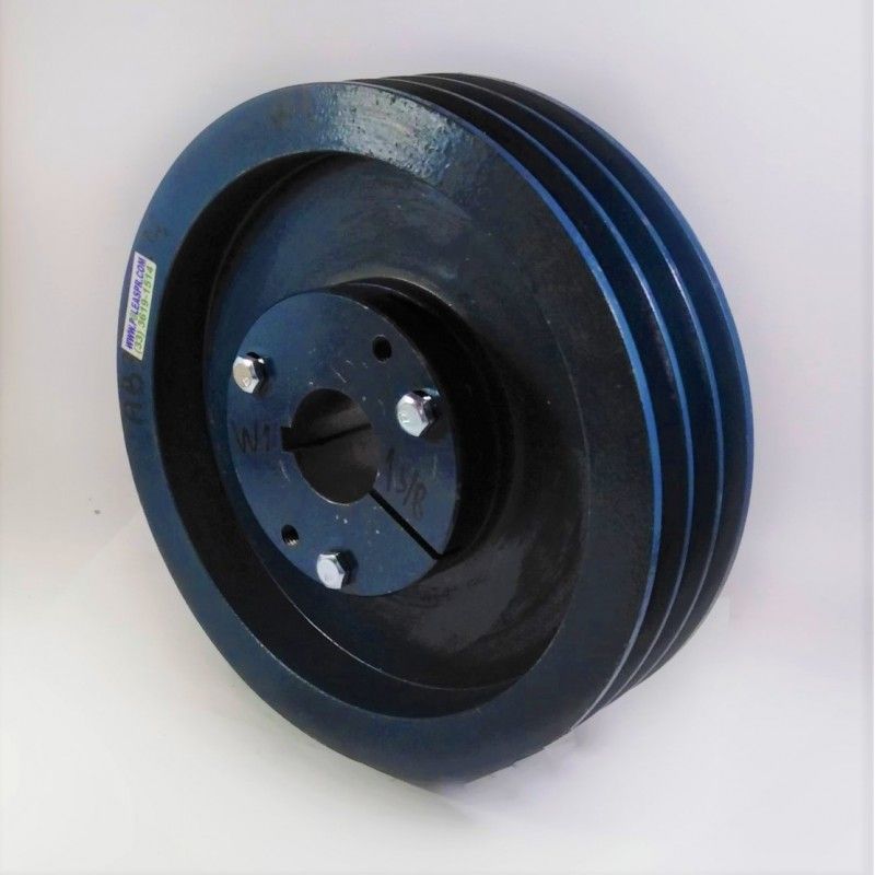 Barreno para polea de fierro 3 ranuras de 2.1/4" cu�ero de 1/2"