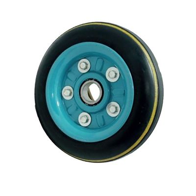 Rueda solida lisa de hule con 1 rodamiento de 25-200-40 (180kg) Generico