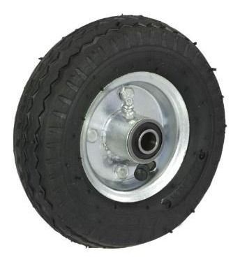 Llanta neumatica con camara, rin metalico, rueda de hule, 2 rodamientos de 16-10"-73 () Generico