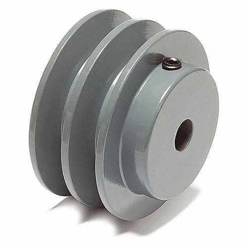 Polea ligera de fierro 1.1/2" 2 ranuras en A Nacional