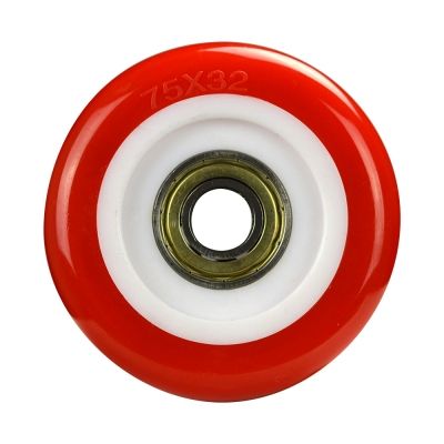 Rueda de poliuretano, 2 rodamientos de 11-125-32 (100kg) Generico