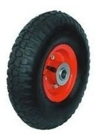 Llanta neumatica con camara, rin metalico, rueda de hule, 2 rodamientos de 16-12"-91 () Generico