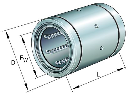 Rodamiento lineal en milimetros KB-25 (25-40-58) INA