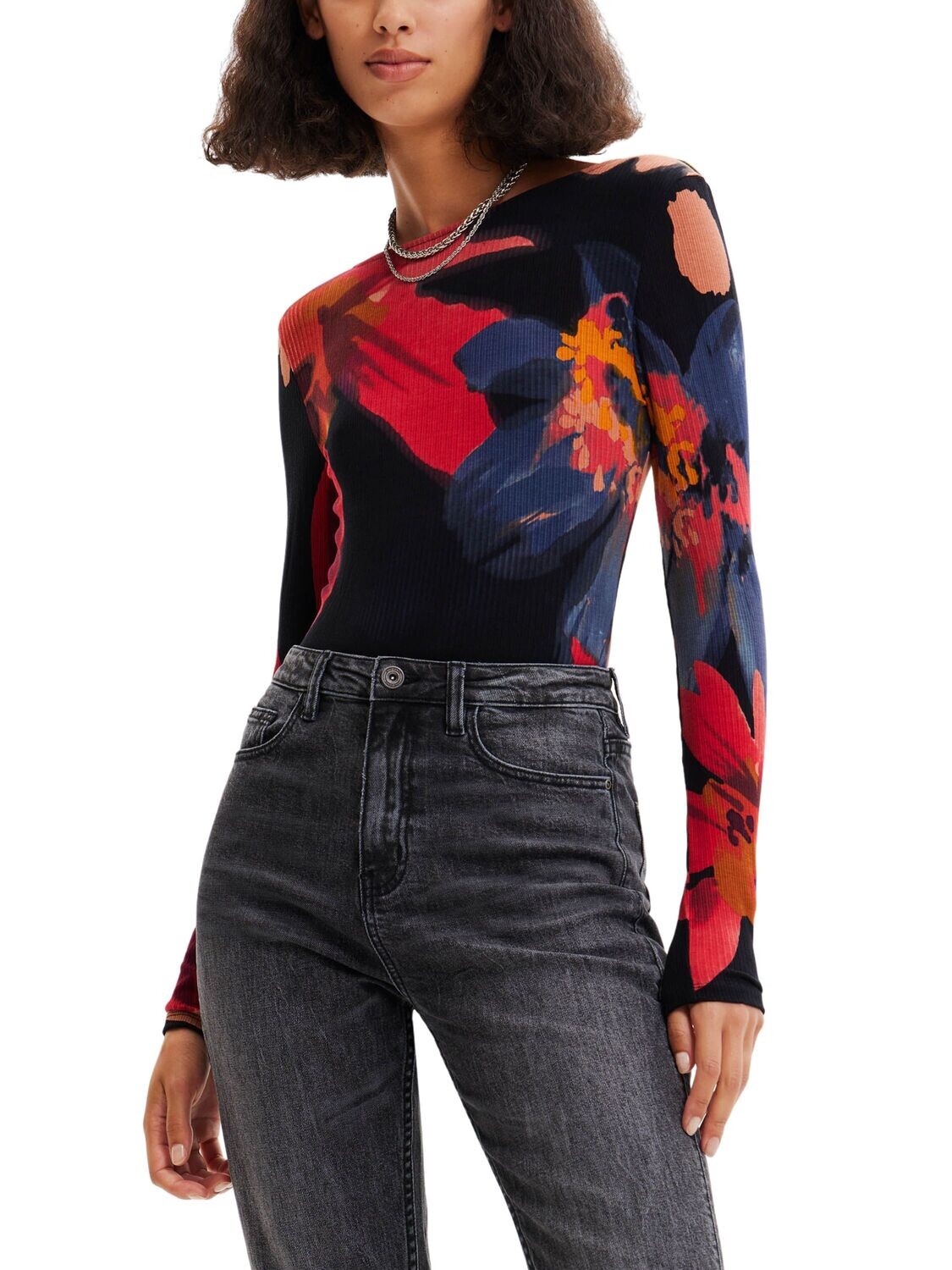 Desigual Damen Body Blouse - Buntes & Auffälliges Damen-Oberteil