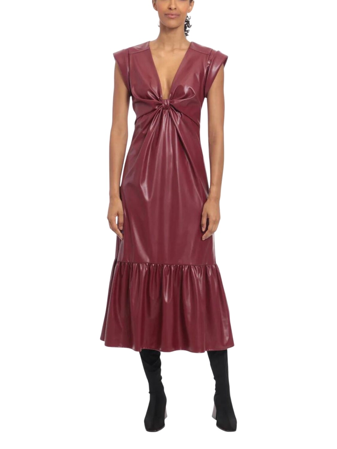 Maxi Vestido de piel vegana