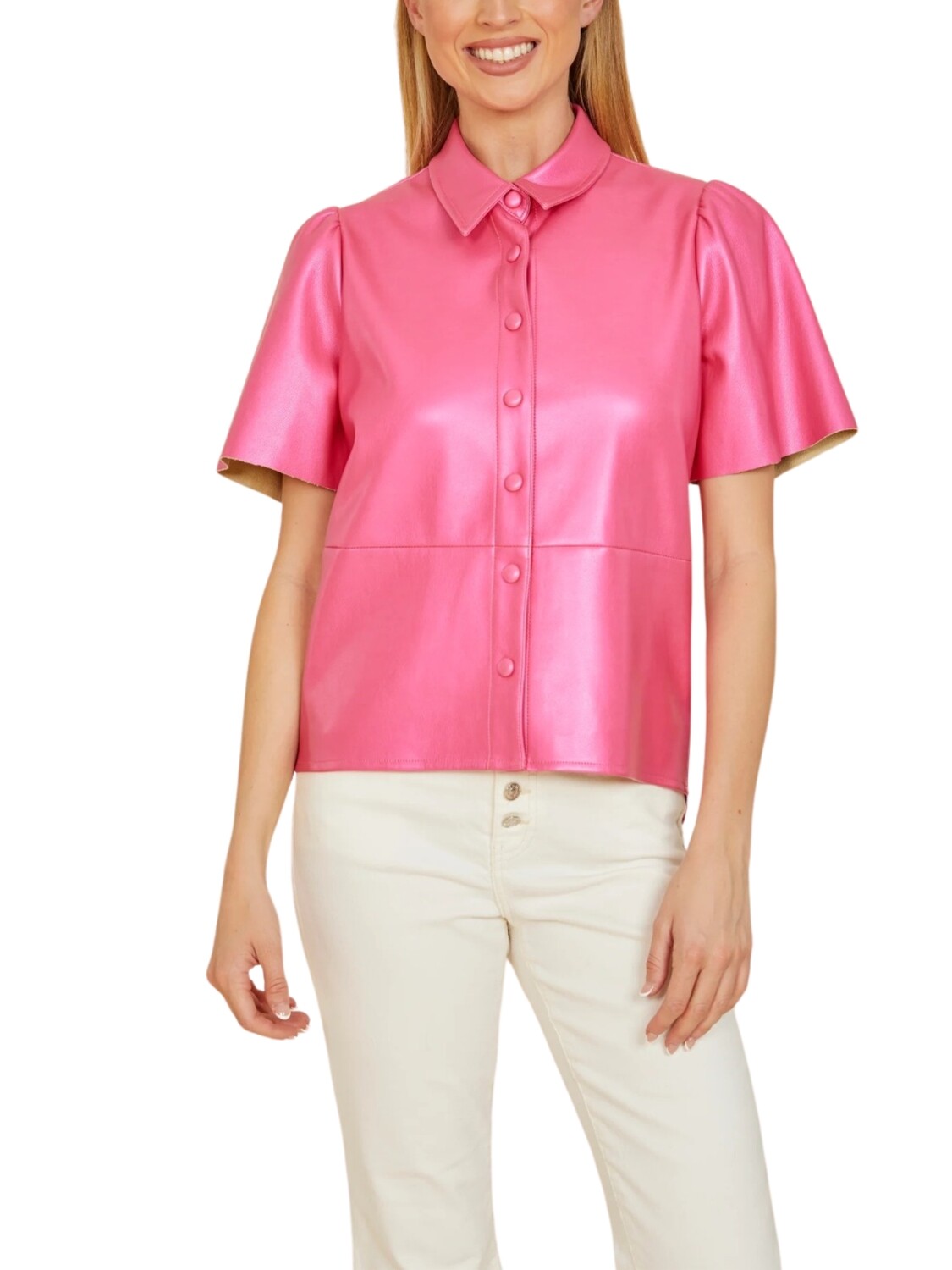 Blusa de piel vegana