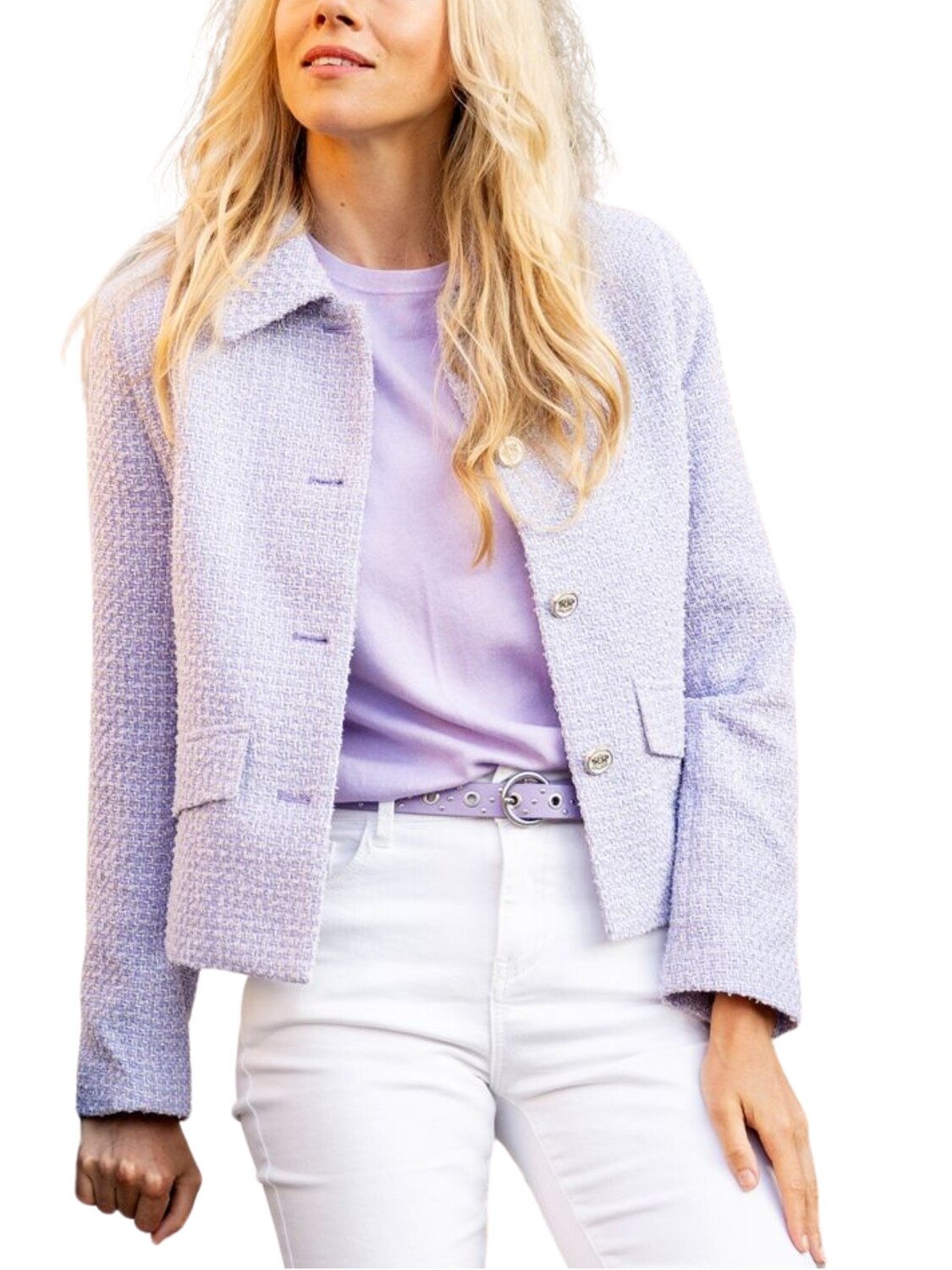Chaqueta corta de tweed.