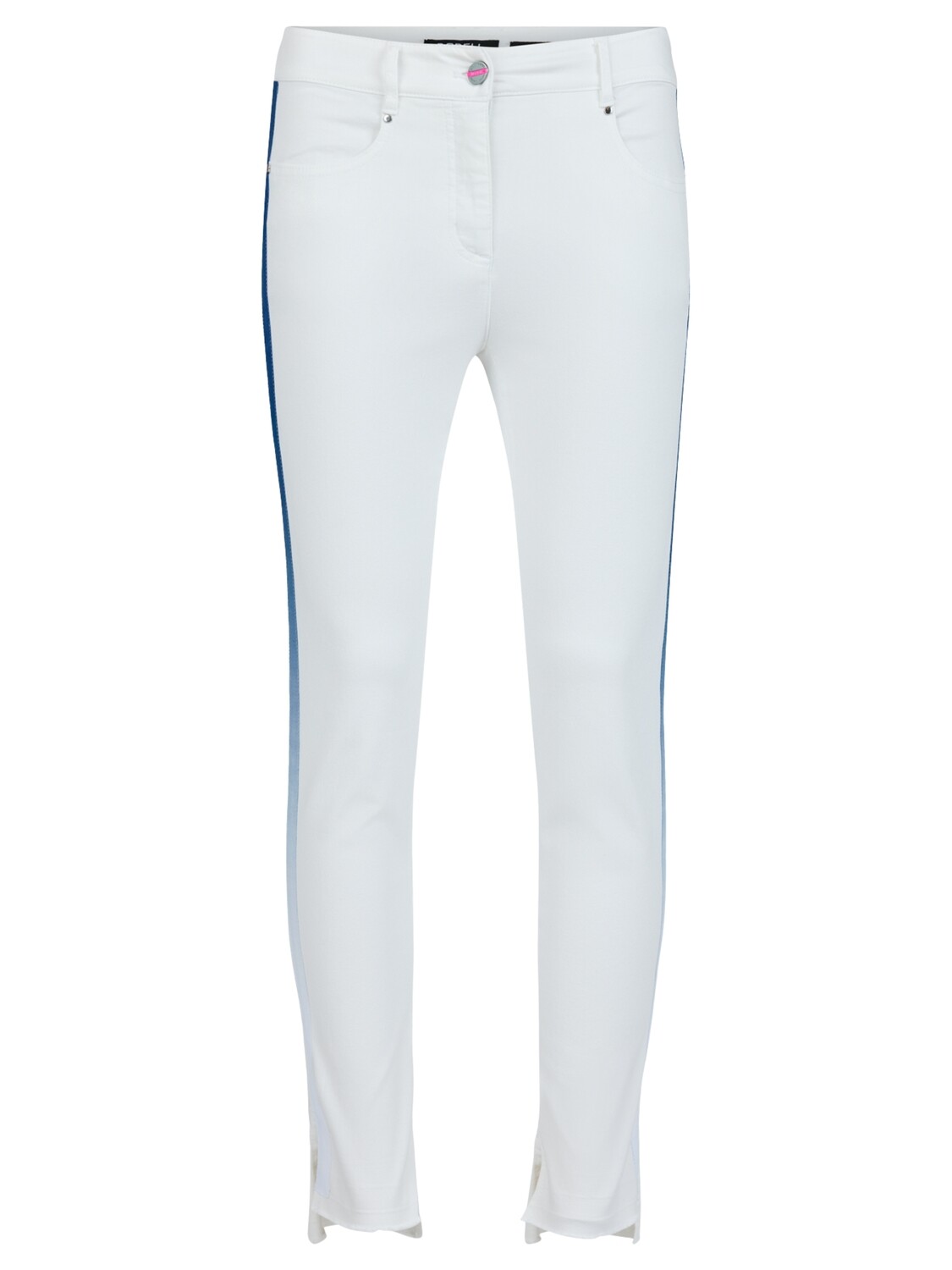 Pantalón slim con linea lateral.