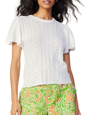 Blusa de manga corta tejida
